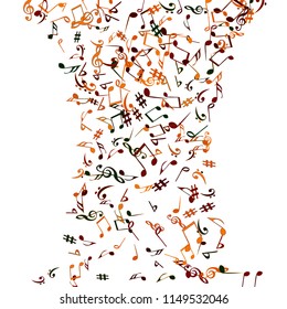Musical Signs. Modern Background with Notes. Vector Element for Musical Poster, Banner, Advertising, Card. Minimalistic Simple Background.
