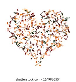 Musical Signs. Modern Background with Notes. Vector Element for Musical Poster, Banner, Advertising, Card. Minimalistic Simple Background.
