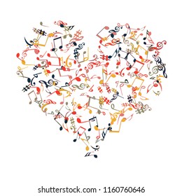 Musical Signs. Modern Background with Notes. Vector Element for Musical Poster, Banner, Advertising, Card. Minimalistic Simple Background