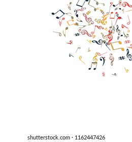 Musical Signs. Modern Background with Notes. Vector Element for Musical Poster, Banner, Advertising, Card. Minimalistic Simple Background