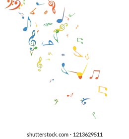 Musical Signs. Modern Background with Notes. Vector Element for Musical Poster, Banner, Advertising, Card. Minimalistic Simple Background.
