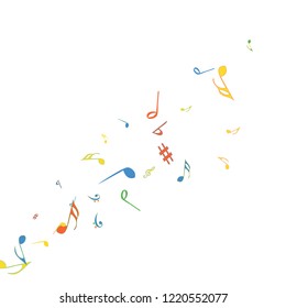 Musical Signs. Modern Background with Notes. Vector Element for Musical Poster, Banner, Advertising, Card. Minimalistic Simple Background.
