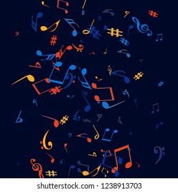 Musical Signs. Modern Background with Notes. Vector Element for Musical Poster, Banner, Advertising, Card. Minimalistic Simple Background.