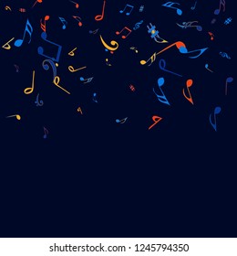 Musical Signs. Modern Background with Notes. Vector Element for Musical Poster, Banner, Advertising, Card. Minimalistic Simple Background.
