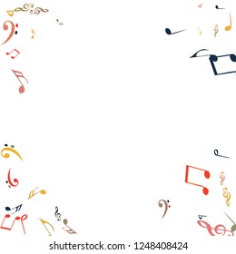 Musical Signs. Modern Background with Notes. Vector Element for Musical Poster, Banner, Advertising, Card. Minimalistic Simple Background.