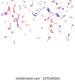 Musical Signs. Modern Background with Notes. Vector Element for Musical Poster, Banner, Advertising, Card. Minimalistic Simple Background.
