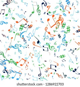 Musical Signs. Modern Background with Notes. Vector Element for Musical Poster, Banner, Advertising, Card. Minimalistic Simple Background.
