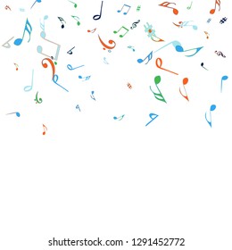 Musical Signs. Modern Background with Notes. Vector Element for Musical Poster, Banner, Advertising, Card. Minimalistic Simple Background.
