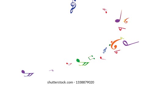 Musical Signs. Modern Background with Notes. Vector Element for Musical Poster, Banner, Advertising, Card. Minimalistic Simple Background.
