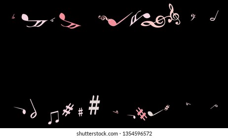 Musical Signs. Modern Background with Notes. Vector Element for Musical Poster, Banner, Advertising, Card. Minimalistic Simple Background.
