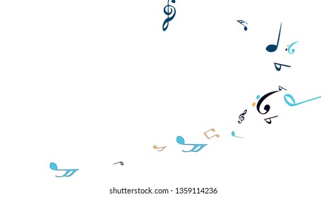 Musical Signs. Modern Background with Notes. Vector Element for Musical Poster, Banner, Advertising, Card. Minimalistic Simple Background.
