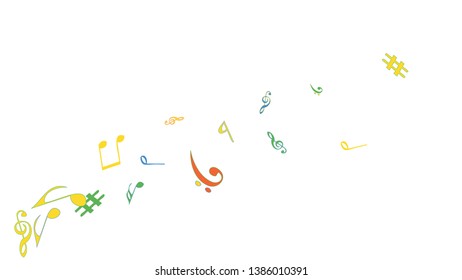 Musical Signs. Modern Background with Notes. Vector Element for Musical Poster, Banner, Advertising, Card. Minimalistic Simple Background.
