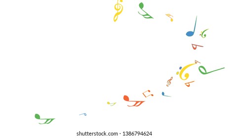 Musical Signs. Modern Background with Notes. Vector Element for Musical Poster, Banner, Advertising, Card. Minimalistic Simple Background.
