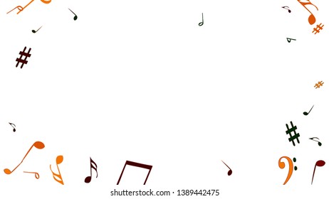 Musical Signs. Modern Background with Notes. Vector Element for Musical Poster, Banner, Advertising, Card. Minimalistic Simple Background.
