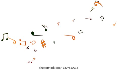 Musical Signs. Modern Background with Notes. Vector Element for Musical Poster, Banner, Advertising, Card. Minimalistic Simple Background.
