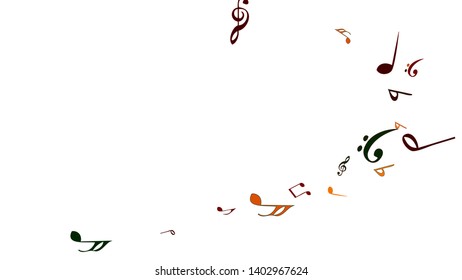 Musical Signs. Modern Background with Notes. Vector Element for Musical Poster, Banner, Advertising, Card. Minimalistic Simple Background.
