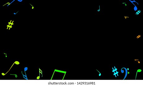 Musical Signs. Modern Background with Notes. Vector Element for Musical Poster, Banner, Advertising, Card. Minimalistic Simple Background.
