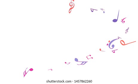 Musical Signs. Modern Background with Notes. Vector Element for Musical Poster, Banner, Advertising, Card. Minimalistic Simple Background.
