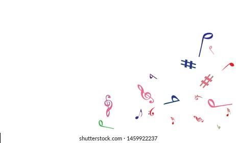 Musical Signs. Modern Background with Notes. Vector Element for Musical Poster, Banner, Advertising, Card. Minimalistic Simple Background.
