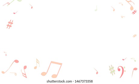 Musical Signs. Modern Background with Notes. Vector Element for Musical Poster, Banner, Advertising, Card. Minimalistic Simple Background.
