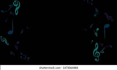 Musical Signs. Modern Background with Notes. Vector Element for Musical Poster, Banner, Advertising, Card. Minimalistic Simple Background.
