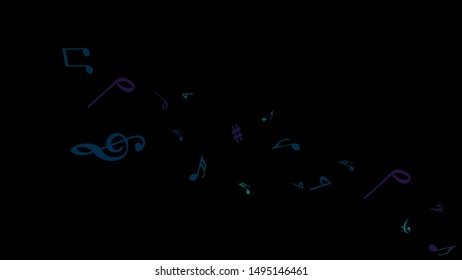 Musical Signs. Modern Background with Notes.  Minimalistic Simple Background.
