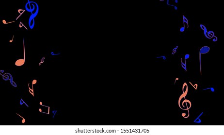Musical Signs. Modern Background with Notes. Vector Element for Musical Poster, Banner, Advertising, Card. Minimalistic Simple Background.
