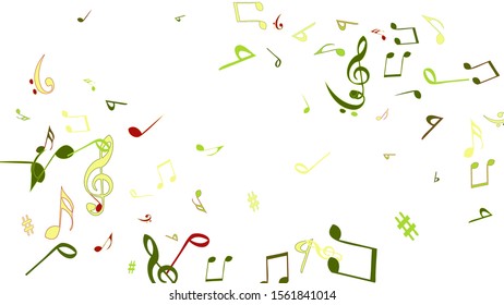 Musical Signs. Modern Background with Notes. Vector Element for Musical Poster, Banner, Advertising, Card. Minimalistic Simple Background.
