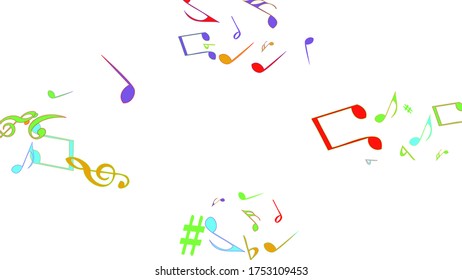 Señales musicales. Fondo moderno con notas. Elemento vectorial para póster musical, pancarta, publicidad, tarjeta. Fondo Simple Minimalista.
