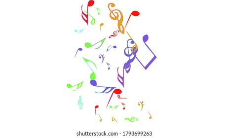 Señales musicales. Fondo moderno con notas. Elemento vectorial para póster musical, pancarta, publicidad, tarjeta. Fondo Simple Minimalista.
