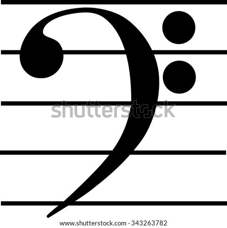 musical signs notes bass clef on stock vector royalty free musical staff sign