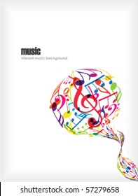 musical signs on a white background - vector Illustration