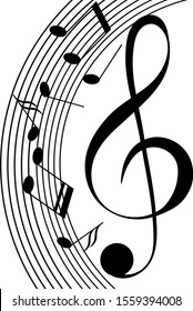 musical signs for your design to create romantic or vintage design,