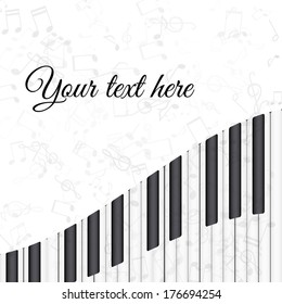Musical Sketch Background. Vector Illustration.