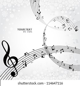 musical snow background