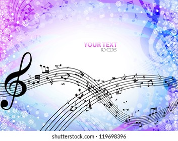 musical snow background