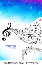 musical snow background