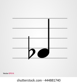 Musical symbol flat