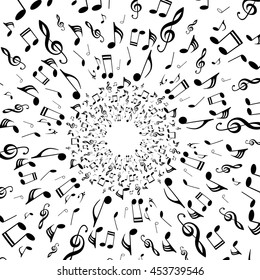 musical symbols, musical notes, treble clef, vector