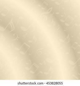 musical symbols, musical notes, treble clef, yellow background vector