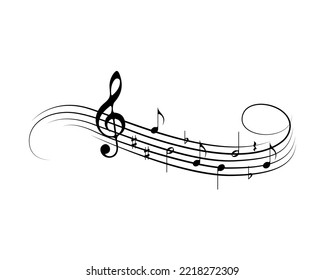 Musical symbols on a white background	