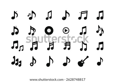 Musical Symbols Silhouettes Bundle Vector Design