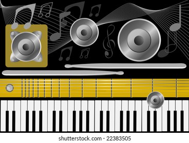musical theme vector