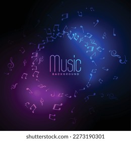 musical tones and notes background for quaver and orchestra vector