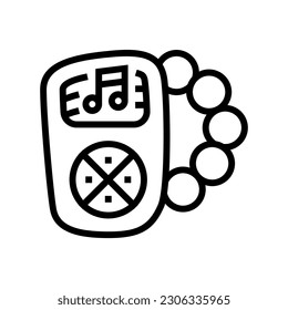 musical toy child baby kid line icon vector. musical toy child baby kid sign. isolated contour symbol black illustration