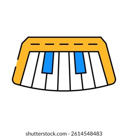 musical toy child line icon vector. musical toy child sign. isolated symbol illustration