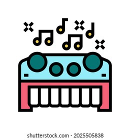 musical toys color icon vector. musical toys sign. isolated symbol illustration