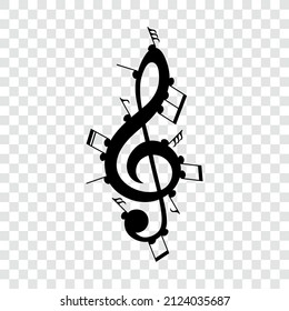 Music Notes Musical Design Element Isolated Stock Vector (Royalty Free ...