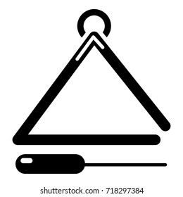 Musical triangle icon . Simple illustration of musical triangle vector icon for web design isolated on white background