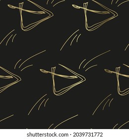 musical triangle sketch vector illustration isolated design element isolated